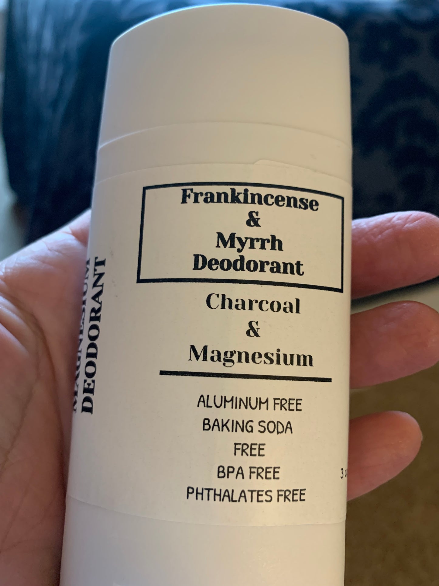 NATURAL magnesium deodorant with charcoal-