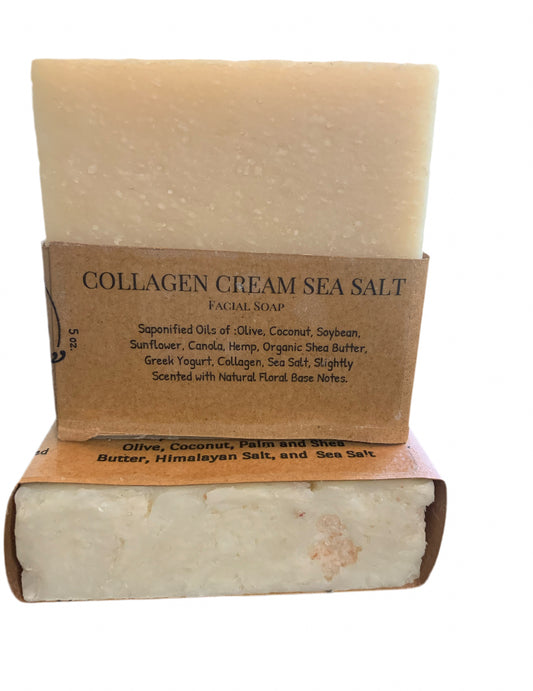 Collagen Cream Sea Salt Facial Soap