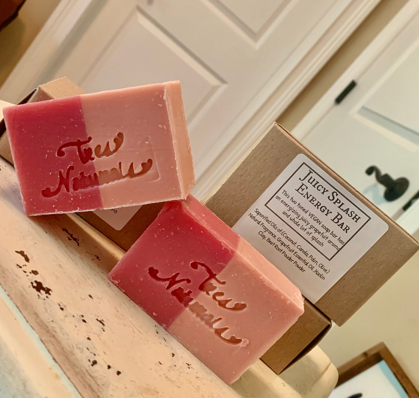 All natural VEGAN chunky soap with gift box 4.8-5 oz size